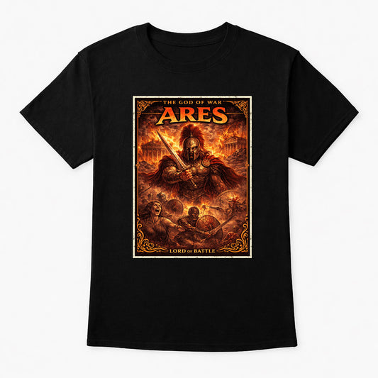 Ares God of War Unisex T-Shirt Gothic Mythology Warrior Battle Art Tee