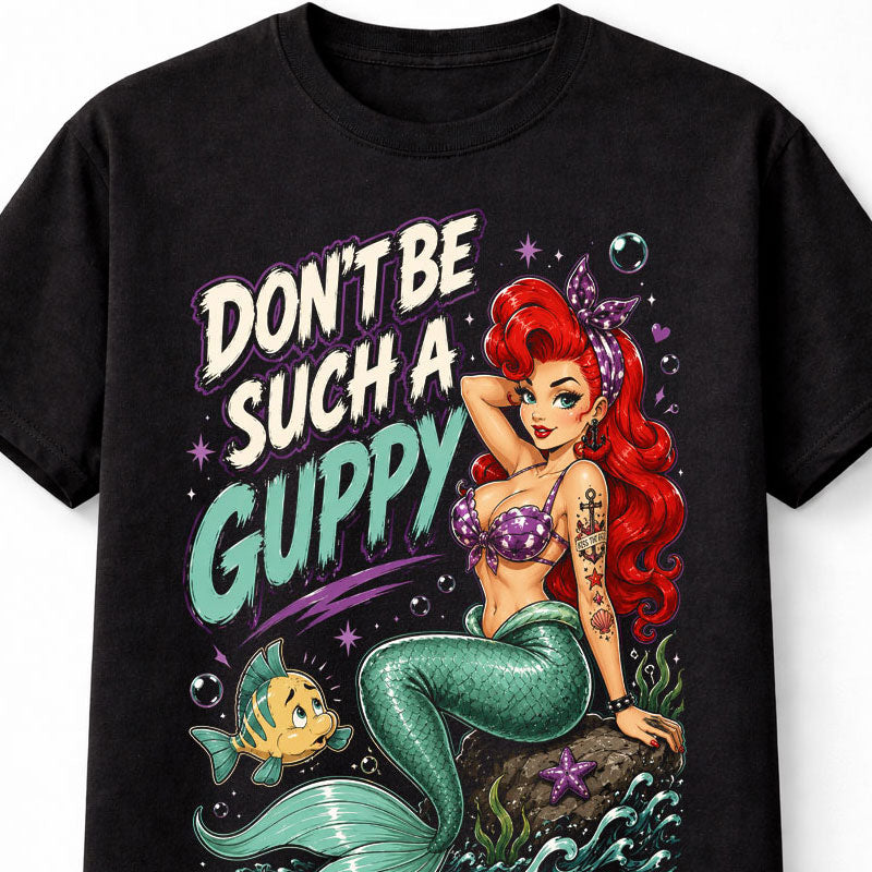 Tattoo Mermaid Ariel Pin Up Retro Ocean Graphic Unisex T-Shirt