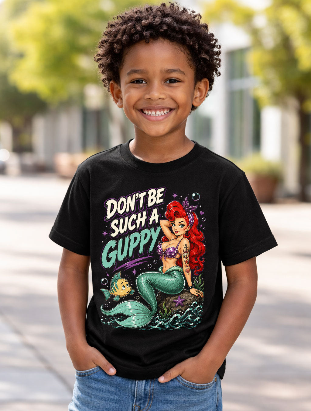 Tattoo Mermaid Ariel Pin Up Retro Ocean Graphic Unisex T-Shirt