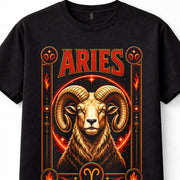Aries Zodiac Ram Astrology Star Sign Fire Horoscope Birthday Unisex T-Shirt