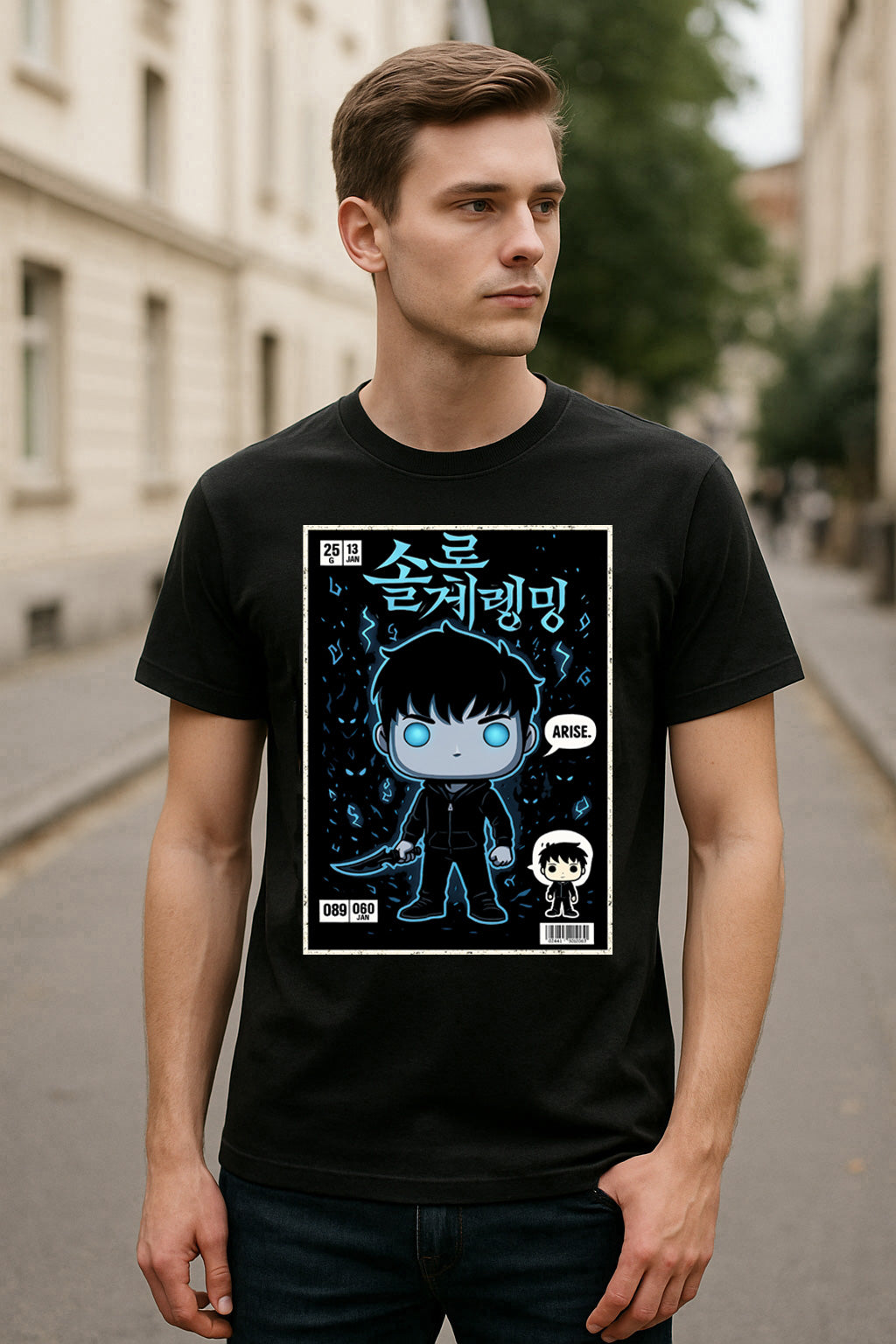 Solo Leveling Sung Jin-Woo Arise Shadow Monarch Anime Adults & Kids Unisex T-Shirt