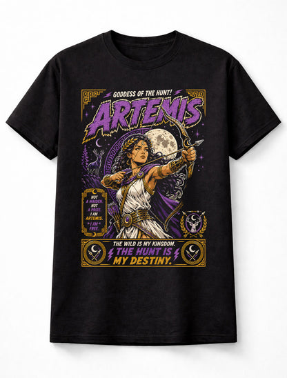 Artemis Greek Goddess of the Hunt Moon Archer Unisex T-Shirt