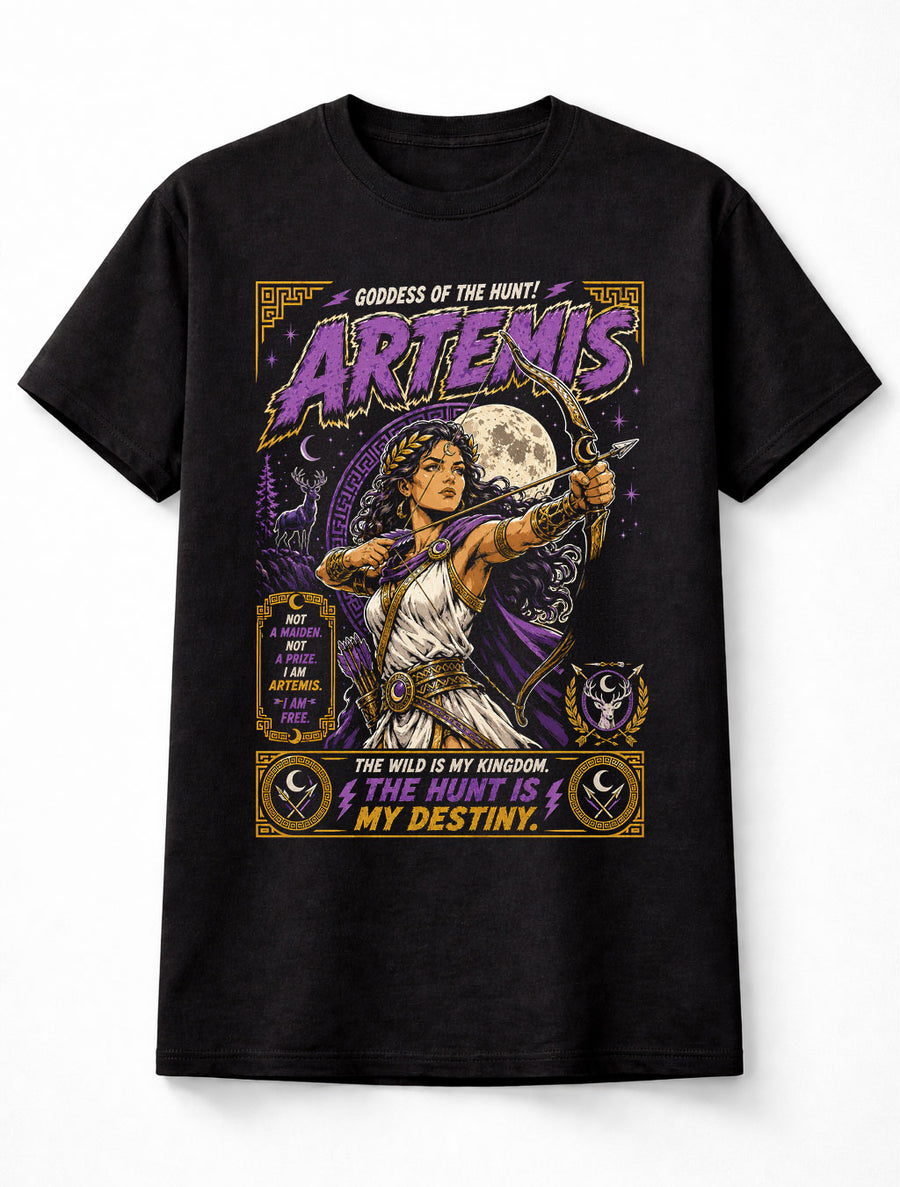 Artemis Greek Goddess of the Hunt Moon Archer Unisex T-Shirt