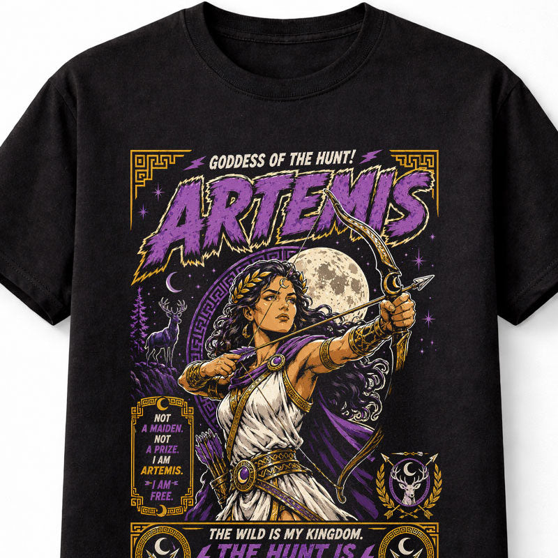 Artemis Greek Goddess of the Hunt Moon Archer Unisex T-Shirt
