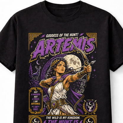 Artemis Greek Goddess of the Hunt Moon Archer Unisex T-Shirt