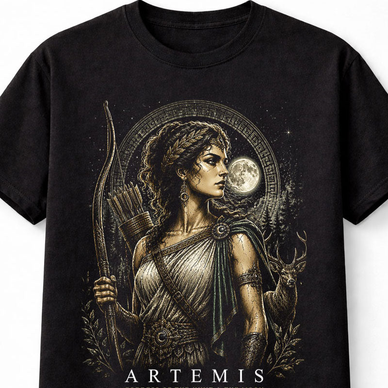 Artemis Greek Goddess of the Hunt Moon Mythology Unisex T-Shirt