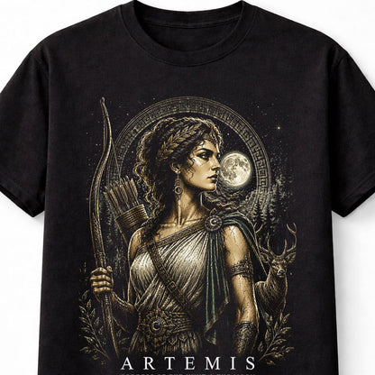 Artemis Greek Goddess of the Hunt Moon Mythology Unisex T-Shirt