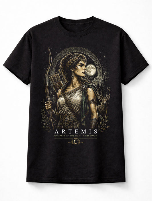 Artemis Greek Goddess of the Hunt Moon Mythology Unisex T-Shirt