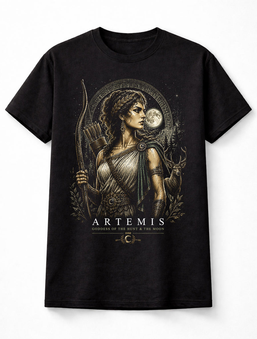 Artemis Greek Goddess of the Hunt Moon Mythology Unisex T-Shirt