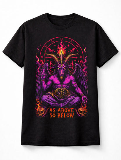 Baphomet Occult Gothic Demon Sigil As Above So Below Unisex T-Shirt