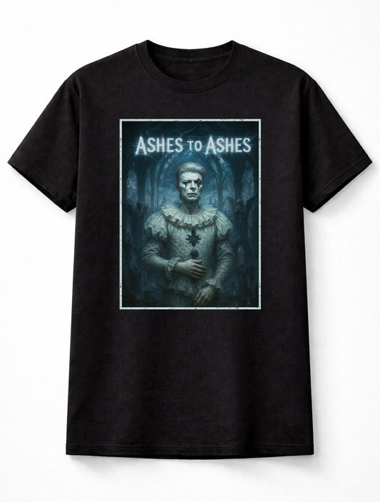 David Bowie Ashes to Ashes Pierrot The Thin White Duke Glam Rock Icon Adults & Kids Unisex T-Shirt