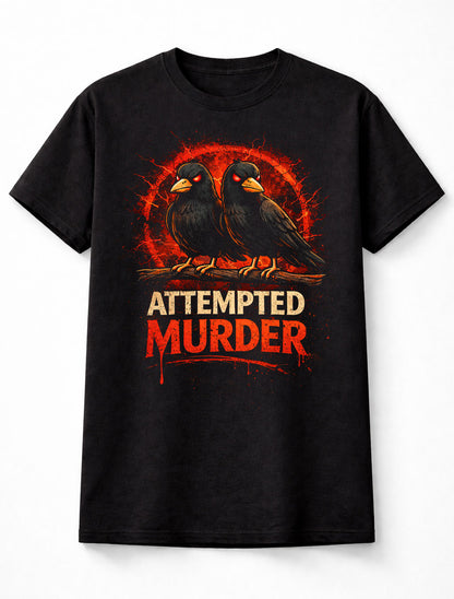 Attempted Murder Crow Raven Gothic Horror Graphic Unisex T-Shirt