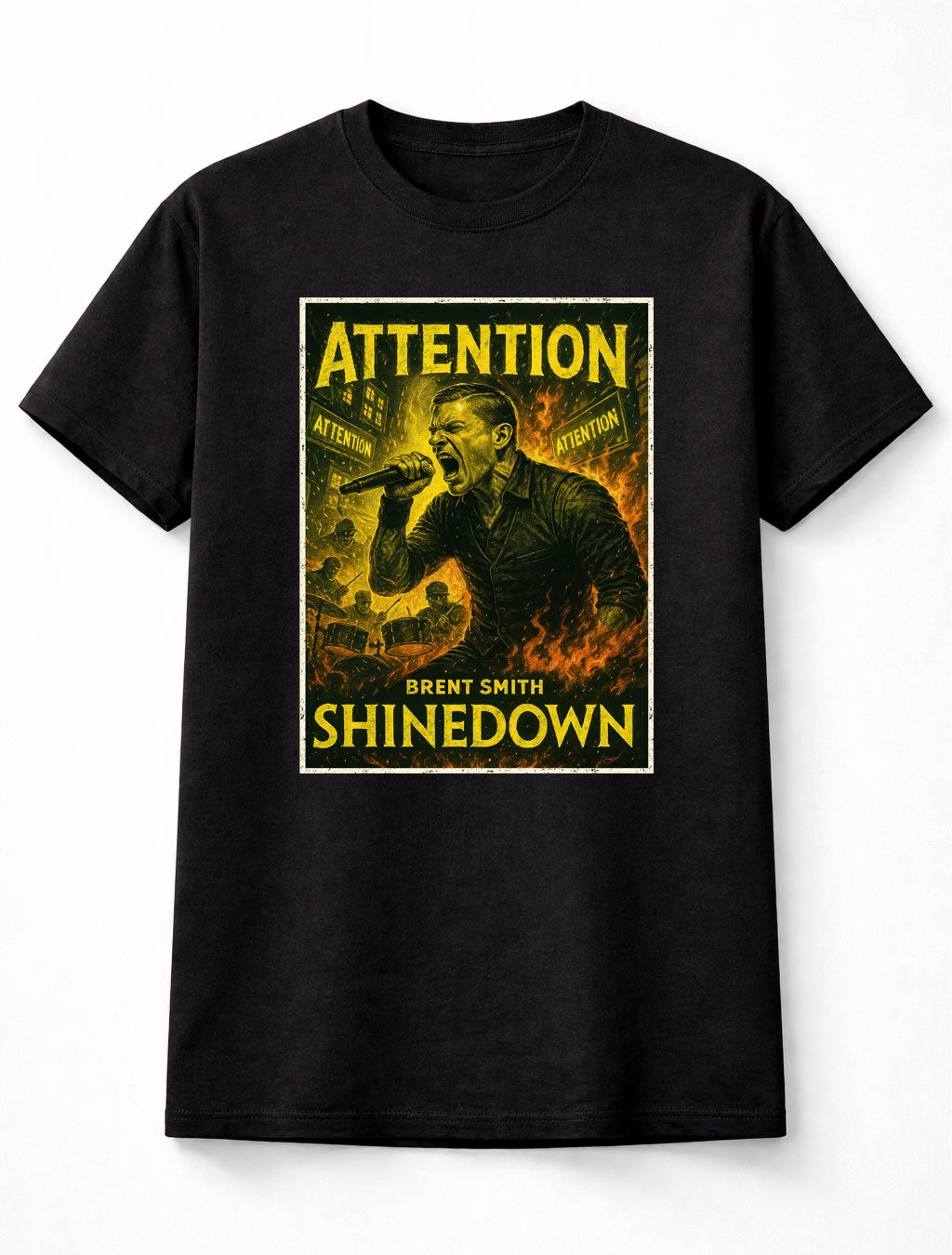 Shinedown Attention Attention Brent Smith Hard Rock Powerhouse Adults & Kids Unisex T-Shirt