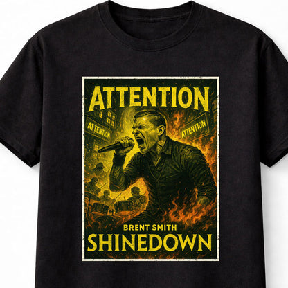 Shinedown Attention Attention Brent Smith Hard Rock Powerhouse Adults & Kids Unisex T-Shirt