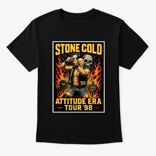 Stone Cold Attitude Era '98 Unisex T-Shirt – Retro Wrestling Graphic Tee
