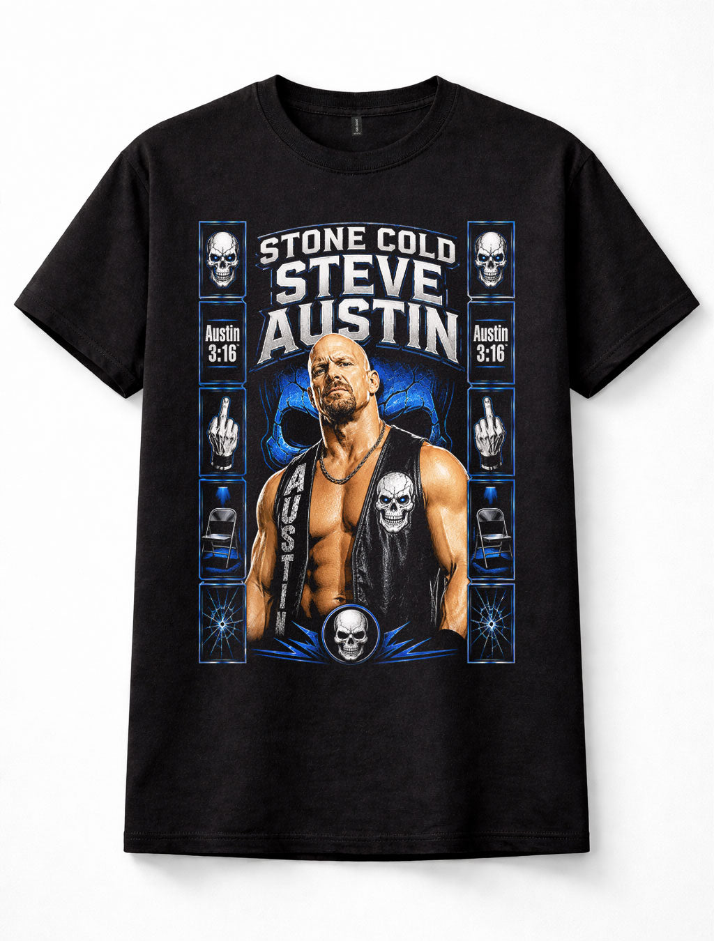 Stone Cold Steve Austin WWE Austin 3:16 Wrestling Skull Unisex T-Shirt