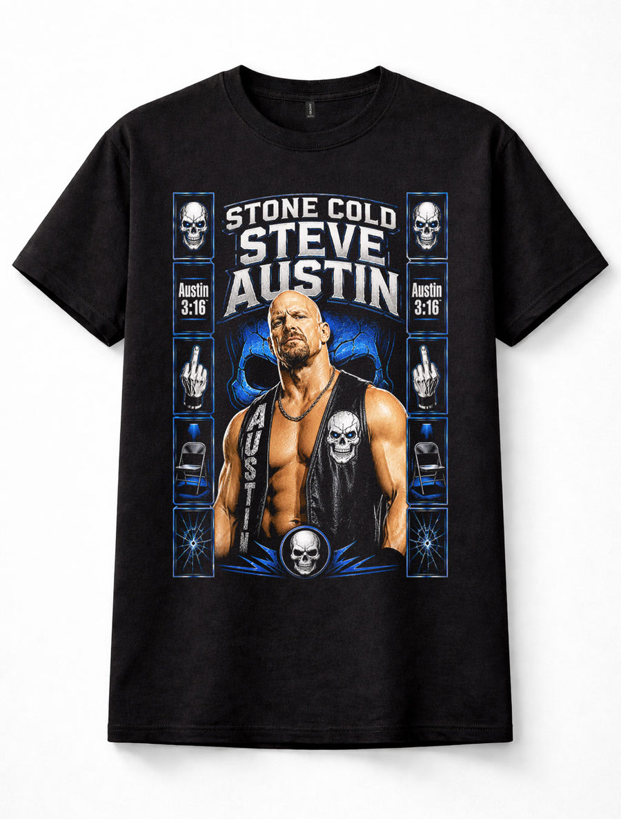 Stone Cold Steve Austin WWE Austin 3:16 Wrestling Skull Unisex T-Shirt