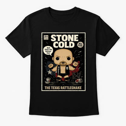 Stone Cold “Texas Rattlesnake” Funko Pop Style Unisex T-Shirt WWE Retro Comic Style