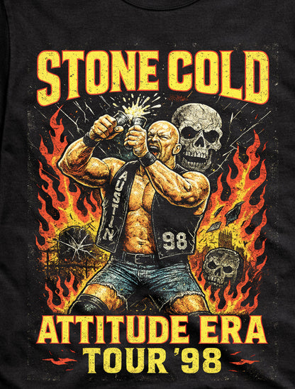 “Stone Cold” Steve Austin – The Texas Rattlesnake Attitude Era Tour ’98 Adults & Kids Unisex T-Shirt