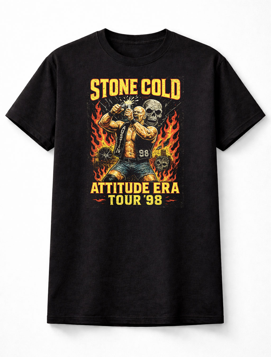 “Stone Cold” Steve Austin – The Texas Rattlesnake Attitude Era Tour ’98 Adults & Kids Unisex T-Shirt