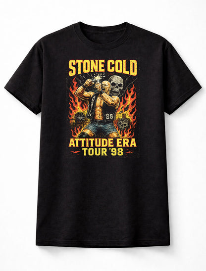 “Stone Cold” Steve Austin – The Texas Rattlesnake Attitude Era Tour ’98 Adults & Kids Unisex T-Shirt