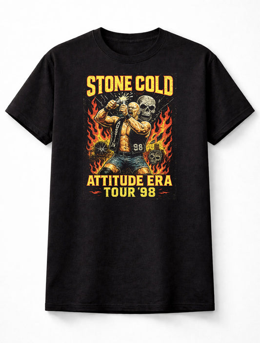 “Stone Cold” Steve Austin – The Texas Rattlesnake Attitude Era Tour ’98 Adults & Kids Unisex T-Shirt