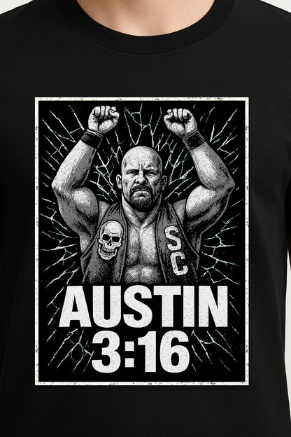 Stone Cold Steve Austin Austin 3:16 Retro Wrestling Unisex T-Shirt Attitude Era Tee