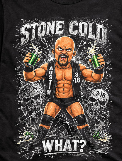 Stone Cold Austin 3:16 Wrestling Graphic T-Shirt Cartoon Wrestler Beer Smash Skull Design What Catchphrase Fan Tee Adults & Kids Unisex T-Shirt
