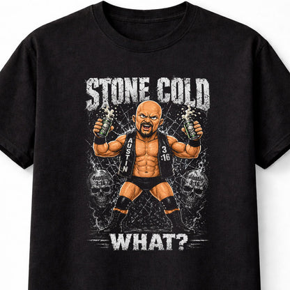 Stone Cold Austin 3:16 Skull Beer Smash Wrestling T-Shirt Cartoon Wrestler Graphic What Catchphrase Attitude Style Fan Tee Adults & Kids Unisex T-Shirt