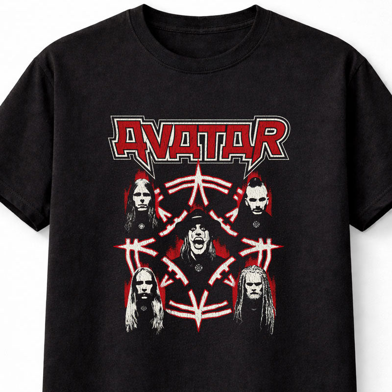 Avatar Band T-Shirt Heavy Metal Occult Unisex Black Graphic Tee