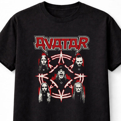 Avatar Band T-Shirt Heavy Metal Occult Unisex Black Graphic Tee