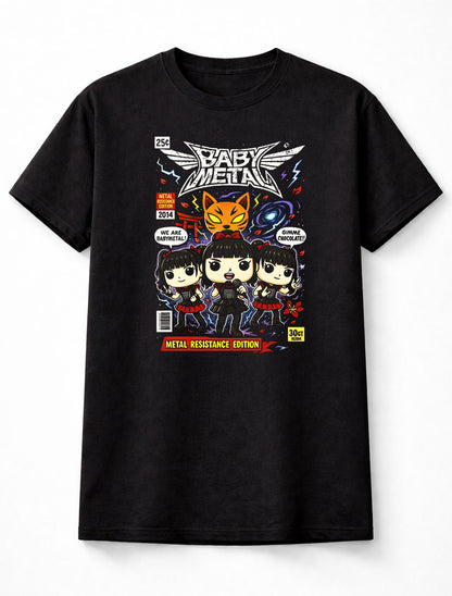 Babymetal T-Shirt Metal Resistance Kawaii Unisex Black Graphic Tee