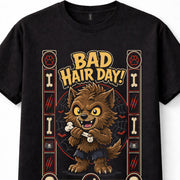 Bad Hair Day Werewolf Funny Halloween Wolf Monster Horror Unisex T-Shirt