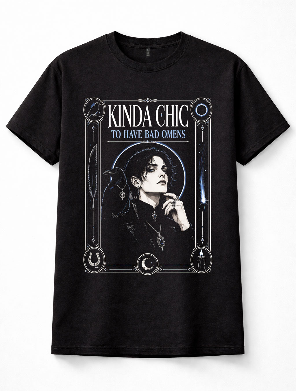 Kinda Chic Bad Omens Gothic Raven Eclipse Witchy Goth Unisex T-Shirt