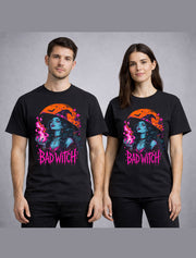 Bad Witch Gothic Halloween Moon Magic Horror Unisex T-Shirt