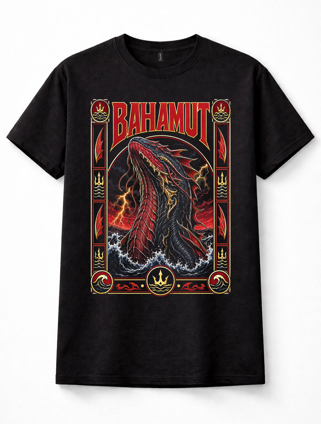 Bahamut Sea Dragon Mythical Monster Fantasy Creature Ocean Legend Unisex T-Shirt