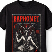 Baphomet Occult Satanic Gothic Metal Vintage Horror VHS Unisex T-Shirt