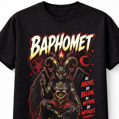 Baphomet Occult Goat Demon Gothic Dark Art Graphic Unisex T-Shirt