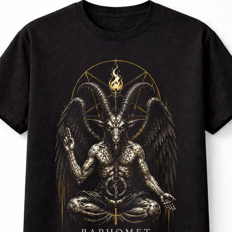 Baphomet Occult Demon Gothic Horror Pentagram Unisex T-Shirt