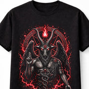 Baphomet Occult Demon Pentagram Gothic Horror Black Unisex T-Shirt