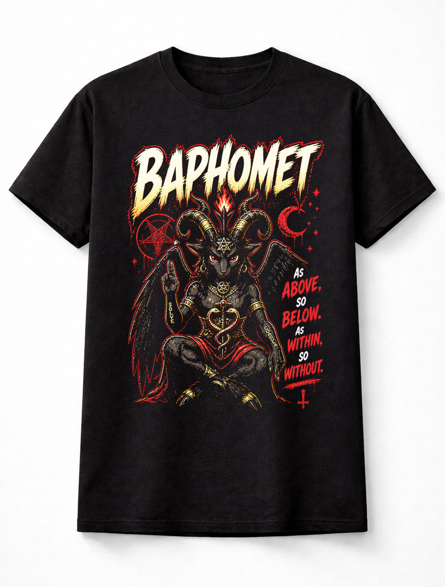 Baphomet Occult Goat Demon Gothic Dark Art Graphic Unisex T-Shirt