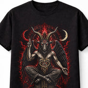 Baphomet Satanic Occult Pentagram Gothic Demon Black Unisex T-Shirt