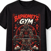 Baphomets Gym Demon Horror Gothic Fitness Graphic Unisex T-Shirt