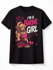 I'm A Barbie Girl Barbed Wire Dark Humor Gothic Girl Graphic Unisex T-Shirt
