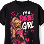 I'm A Barbie Girl Barbed Wire Dark Humor Gothic Girl Graphic Unisex T-Shirt