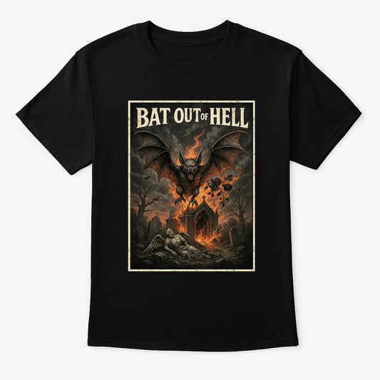 Meat Loaf Bat Out of Hell Unisex T-Shirt – Heavy Metal Gothic Rock Band Graphic Tee
