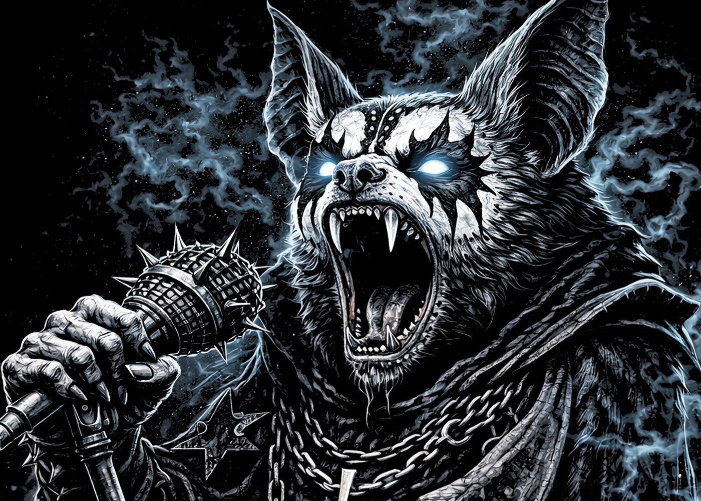 Bat Heavy Metal Rocker Unisex Graphic T-Shirt Gothic Singer Winged Music Tee