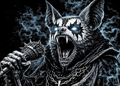 Bat Heavy Metal Rocker Unisex Graphic T-Shirt Gothic Singer Winged Music Tee