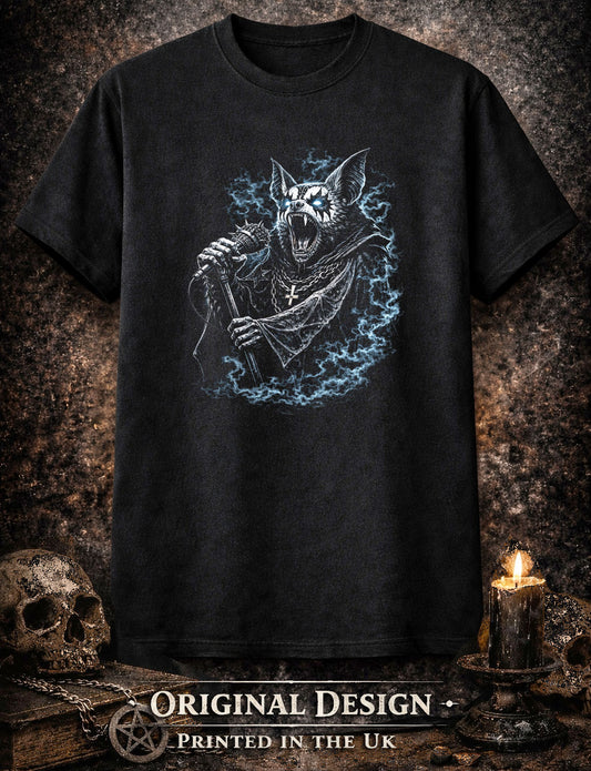 Bat Heavy Metal Rocker Unisex Graphic T-Shirt Gothic Singer Winged Music Tee