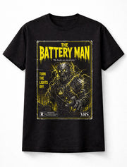 Battery Man VHS Horror Monster Retro Slasher Black Unisex T-Shirt